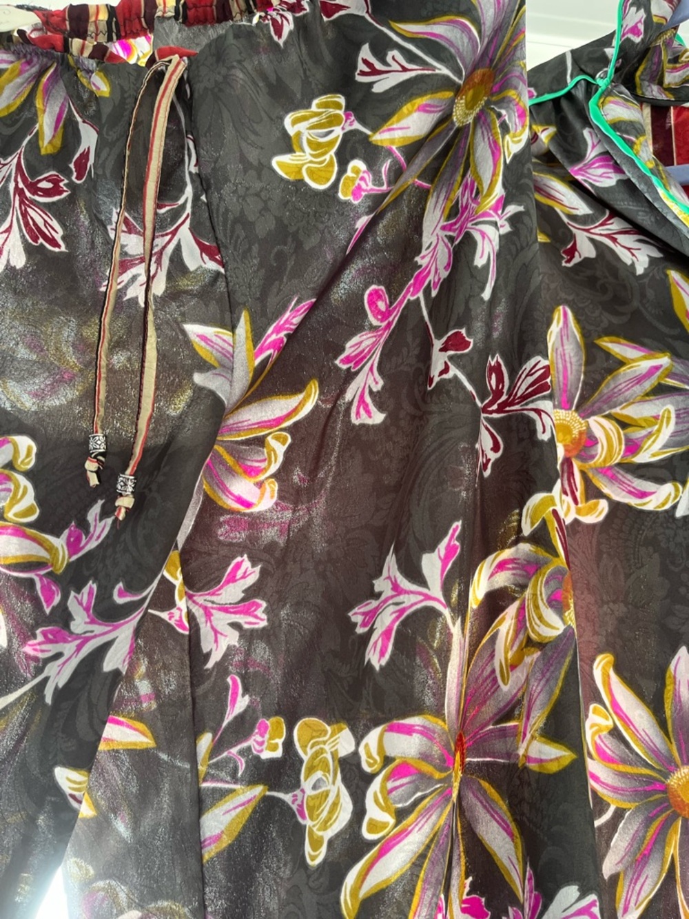 E by Eloise Anthropologie floral daisy  stripe boho funky blouse/pants XS - Picture 8 of 15